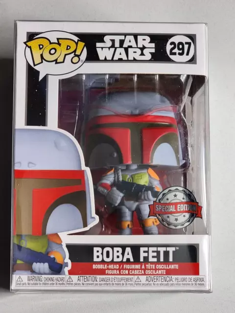 Boba Fett 297 Star Wars Blue Red Special Edition Funko Pop Vinyl