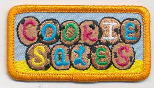 Girl Boy COOKIE SALES cookies seller Fun Patches Crest Badge SCOUTS GUIDE