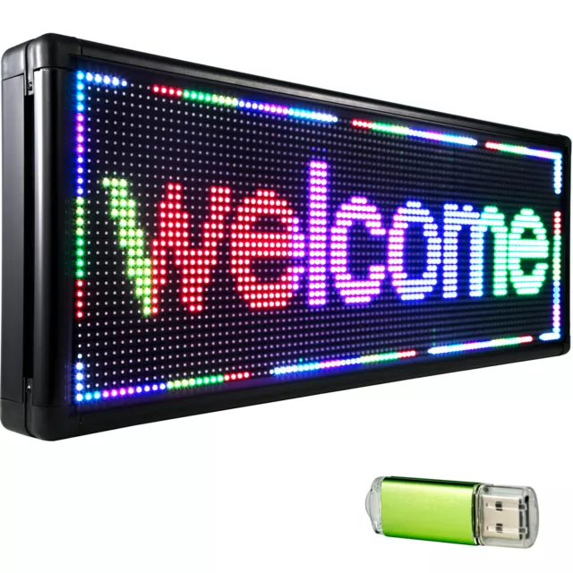 VEVOR 40"X15" LED Sign Scrolling Message Display Full Color Programmable Board