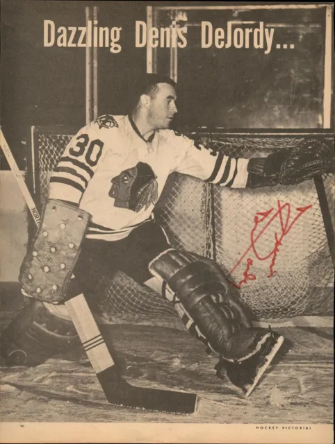 Denis DeJordy Signed 8x11 Magazine Page Photo Cut Blackhawks Kings Red Wings