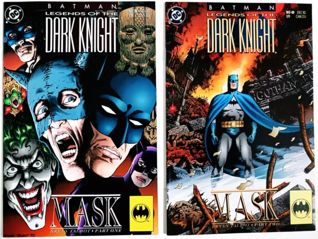 BATMAN:LEGENDS OF THE DARK KNIGHT LOT OF 2 #'s 39-40 "MASK"BY BRYAN TALBOT VF/NM