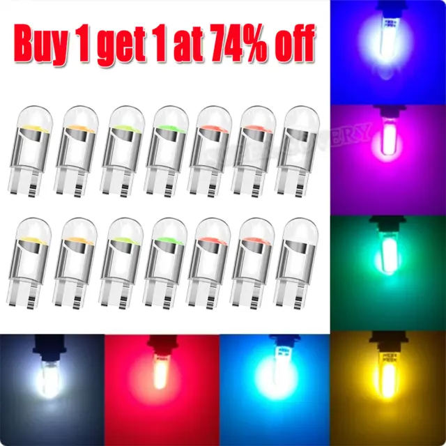 10×T10 501 Led Truck Car Side Light Bulbs Error Free Canbus COB Xenon W5W 24V