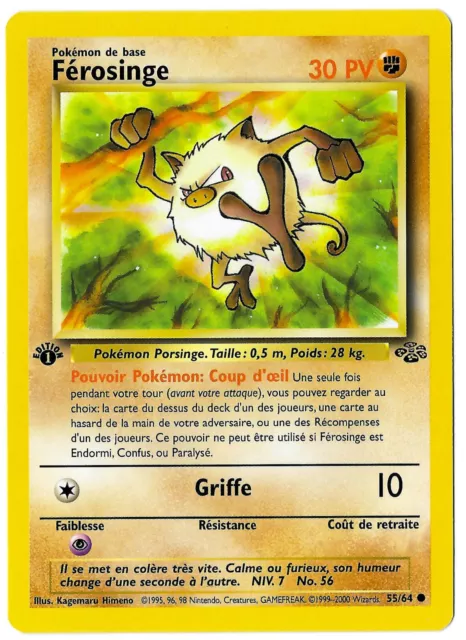Pokémon Férosinge 55/64 1st édition Jungle 145807022047