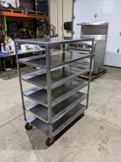 Lakeside 433 Medium-Duty Stainless Steel 6 Shelf 500 lb Capacity Utility Cart