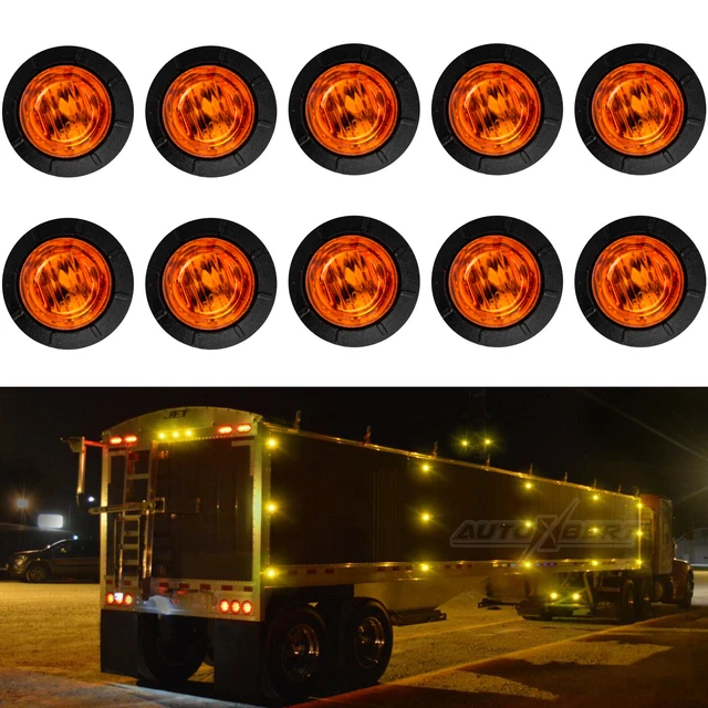 Kit De 6 Feux LED Orange Ambre 12V - Pour Côté Arrière Voiture, Camion, ATV, Neuf