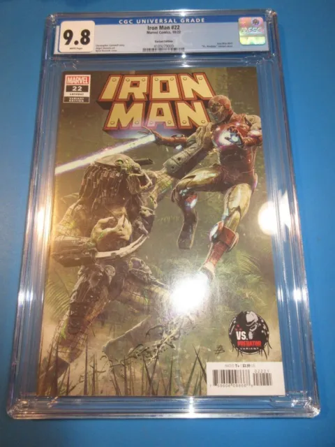 Iron Man #22 Awesome Barends Predator vs Variant CGC 9.8 NM/M Gorgeous Gem Wow