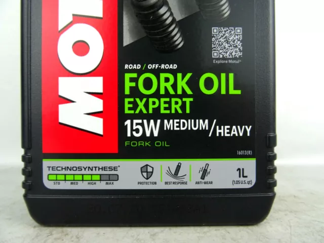 Gabelöl 1Liter Motul Fork Oil Expert Medium SAE 15W Motorrad Öl Dämpfungsöl 3