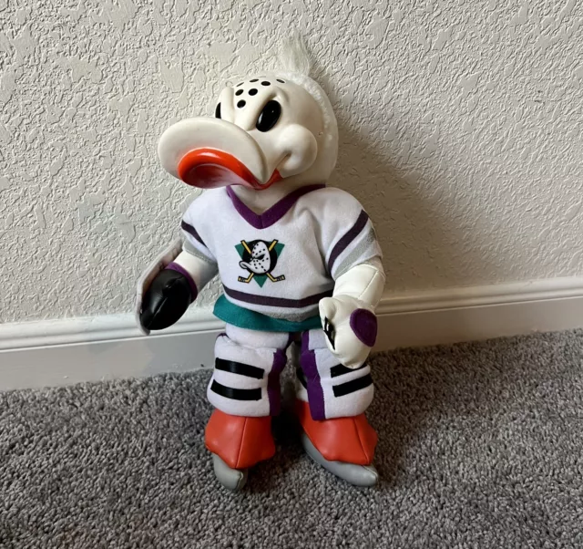 Vintage 90's Mighty Ducks Wild Wing Large Stuffed Animal NHL Russ