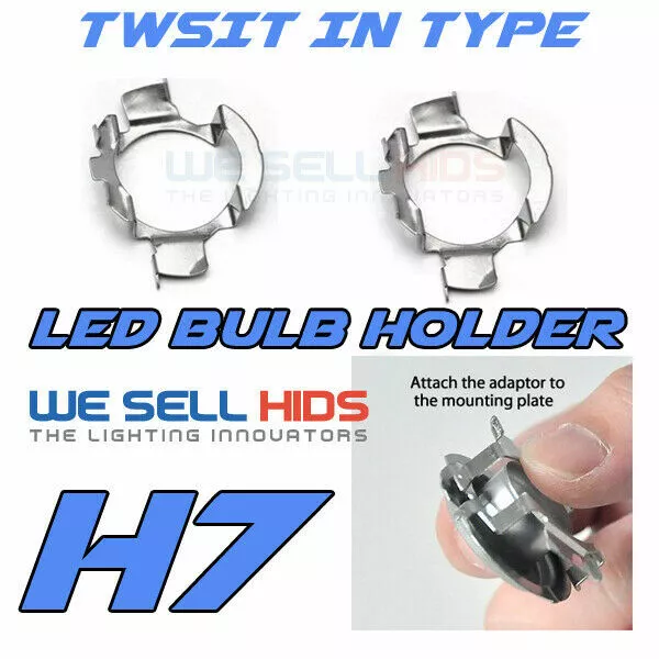2X Adaptateurs Support Ampoules pour Installation KIT LED H7 pour Hyundai