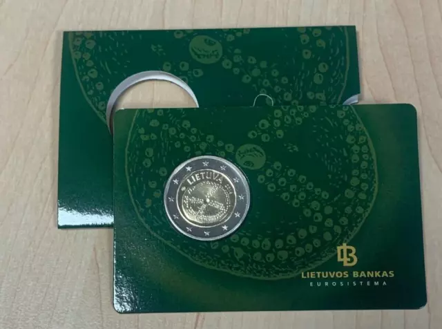 LITUANIE 2016 BU/UNC PIÈCE DE 2 EUROS "Culture baltique" en Coin Card. 3