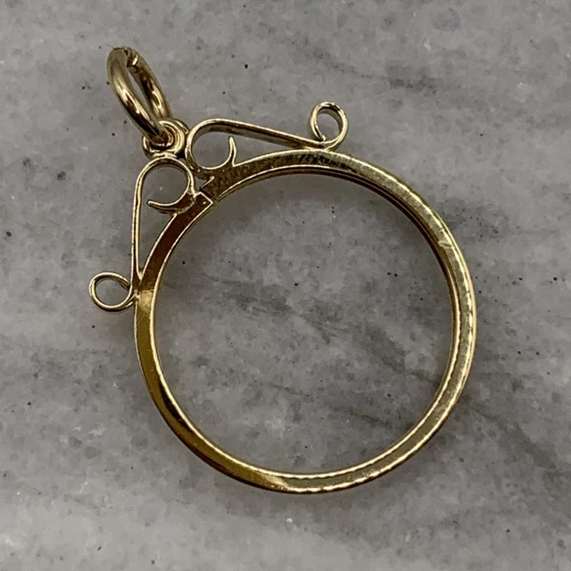 9ct Gold Snap Pendant Bail – 8mm Easy Fit Snap Clasp – Unbranded, Solid Gold
