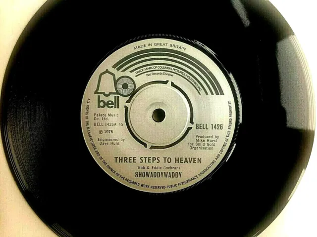 SHOWADDYWADDY.  "THREE STEPS TO HEAVEN". 7" Single. BELL  1975.  Ex Condn
