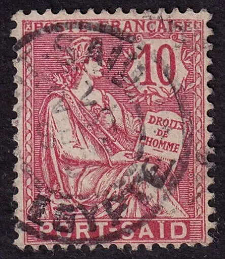 French PO - Port Said, 1902 10c Red. SG 127 Fine Used EGYPT CDS