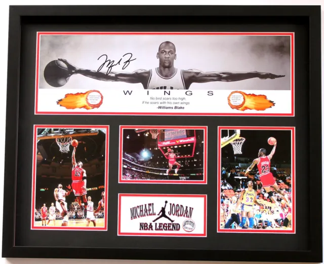 New Michael Jordan Signed Chicago Bulls Limited Edition Memorabilia Framed