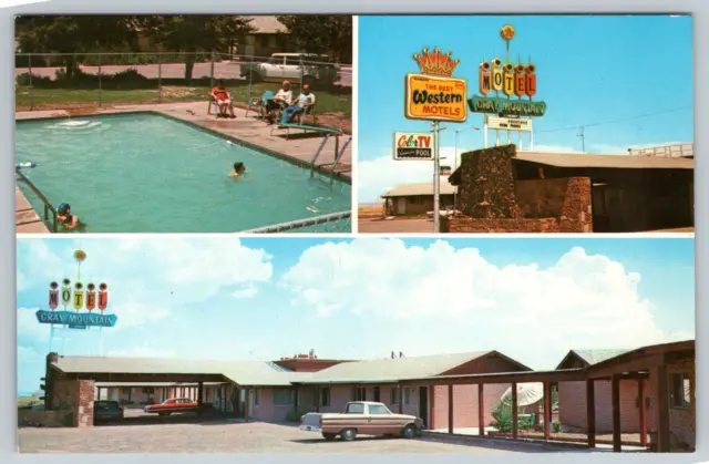 c1960s Gray Mountain Motel Arizona Vintage Postcard