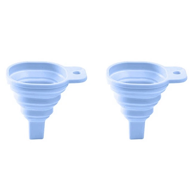 2X Novità Imbuto Pieghevole Telescopico Lungo Pieghevole Stile Tri A9V3