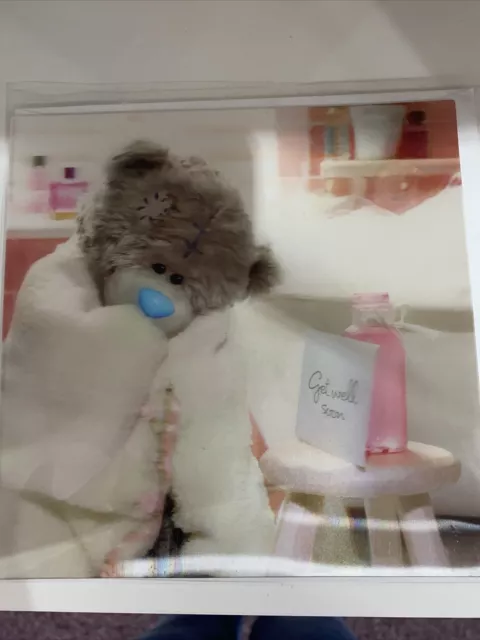 Get Well Soon, Me to You Tatty Teddy Bear Card 3D Holographic