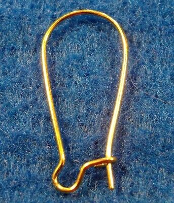 20Pcs. Gold-Plated KIDNEY Earring Hooks 25mm / 1" Tibetan Earwire Findings EK15