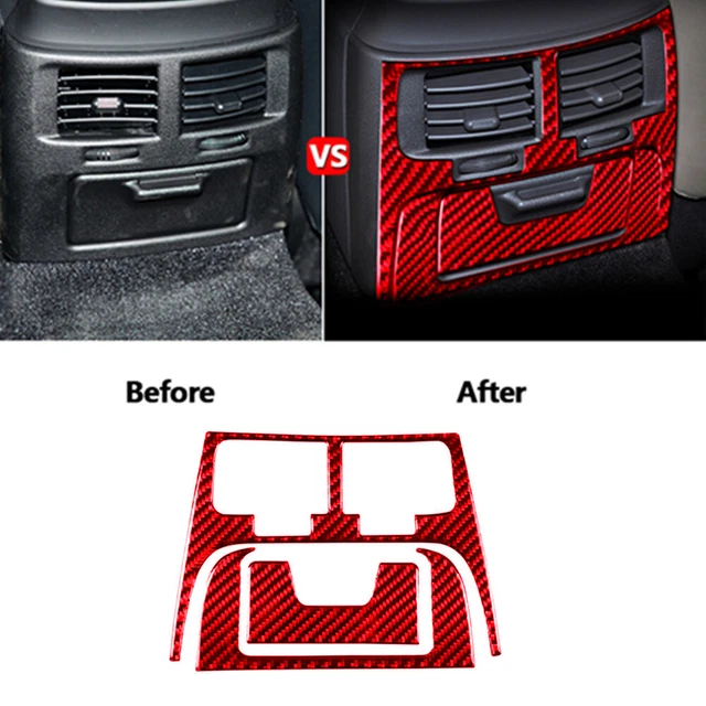 Red Carbon Fiber Rear Air Vent Outlet Cover Trim For Lexus IS250 IS350 2006-2012