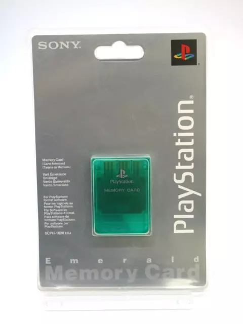 PS1 Memory Card Original Sony PLAYSTATION Vert SCPH-1020 Neuf non Ouvert