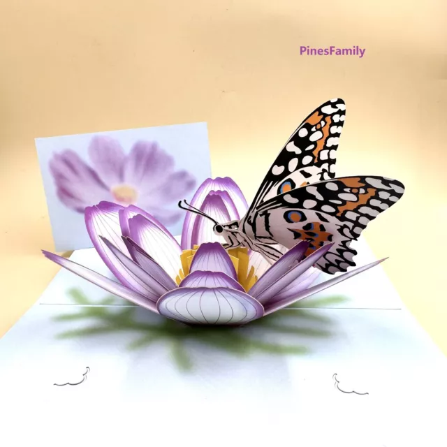 A01-3D Pop Up Butterfly Greeting Card  | Ship Immediately Within US