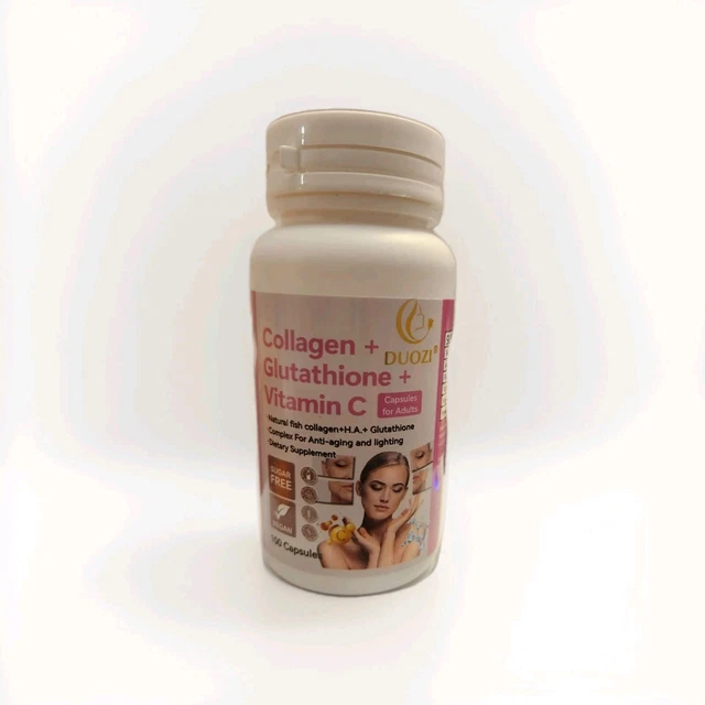 GÉLULES GLUTATHIONE & VITAMINE C COLLAGÈNE SUPER BLANCHISSANT x 4 boites  EUR 98,00