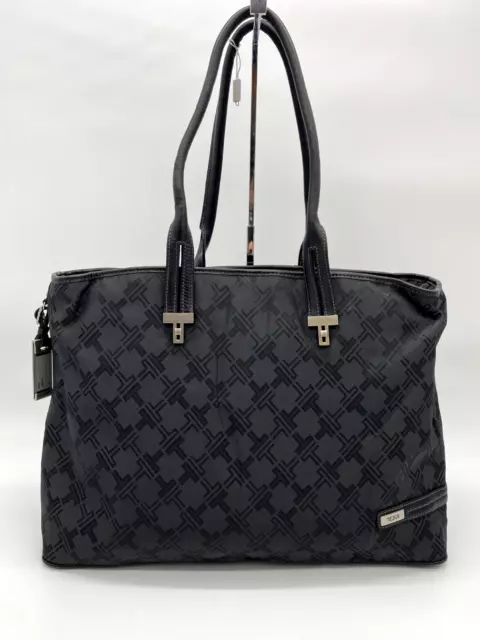 Tumi Ballistic Nylon w/Leather Trim Handbag 16" (Black)
