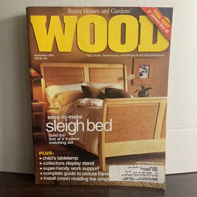 Wood Magazine September 2001 Easy-To-Make Sleigh Bed - First Out Of 5 Piece Set