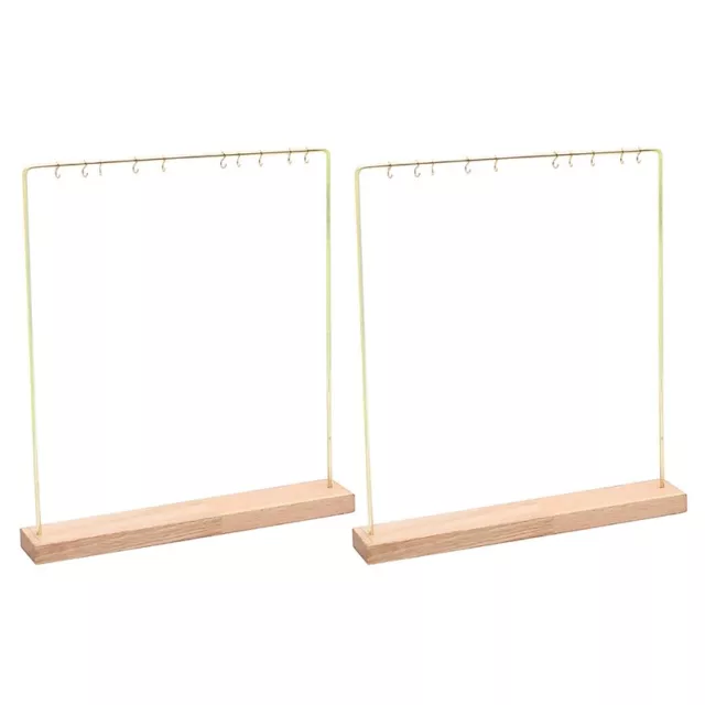 2X Joyer??A de Moda Display Rack Stand Holder Pendientes Colgante Organizado2041