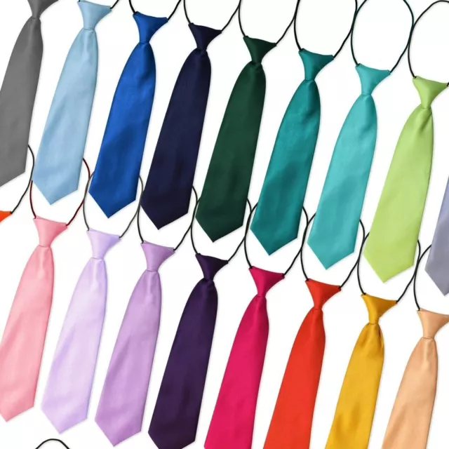 Cravatta collo classica raso elastica ballo di nozze bambini scuola bambini cravatta bambini