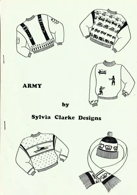 Machine Knitting Pattern Book Army Punchcard Designs Sylvia Clarke Soldier Tanks