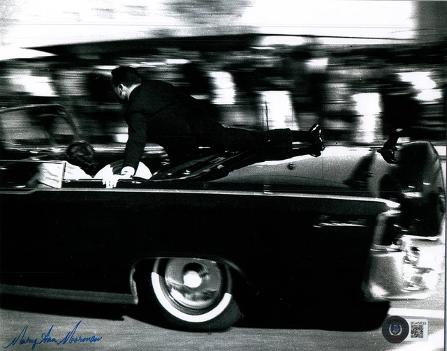 Mary Ann Moorman Signed 8X10 Photo Beckett Bas Coa Jfk Assassination Witness 1