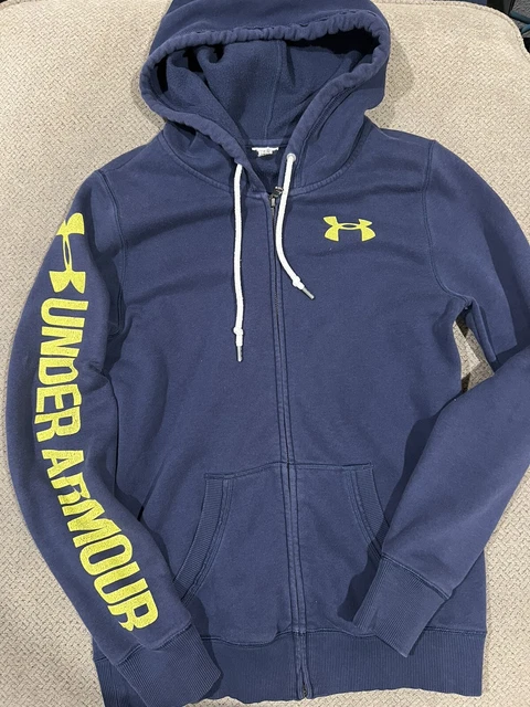 Boys Under Armour blue hoodie sweatshirt long sleeve Jacket Large