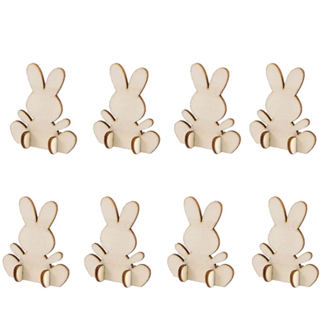 40 piezas escote de animales de madera decoraciones de escritorio accesorio de escritorio conejo