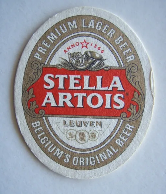 Stella Artois Premium Lager Beer Belgium's Original Beer Coaster