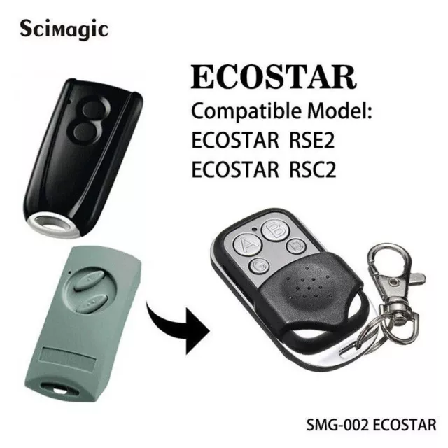 2x Handsender Fernbedienung für Ecostar RSE2 / Ecostar RSC2 | 433,92Mhz
