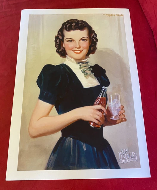Coca Cola 1939 Calendar Girl Limited Edition Canvas Print A. Petretti LAST ONE