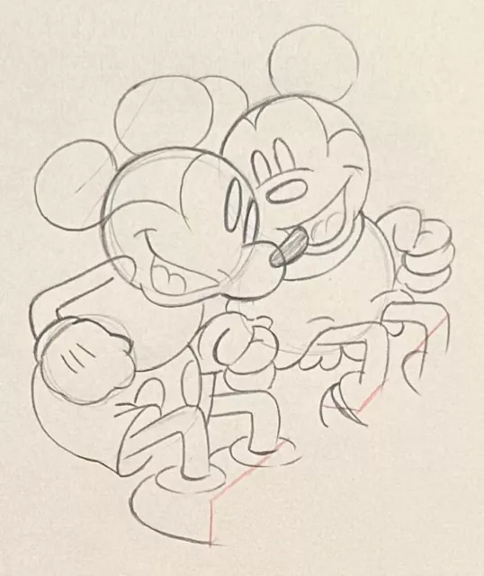 1933 Walt Disney Mickey Minnie Mouse Original Production Animation Drawing Cel 1933 Walt Disney Mickey Minnie Mouse Original Production Animation Drawing Cel