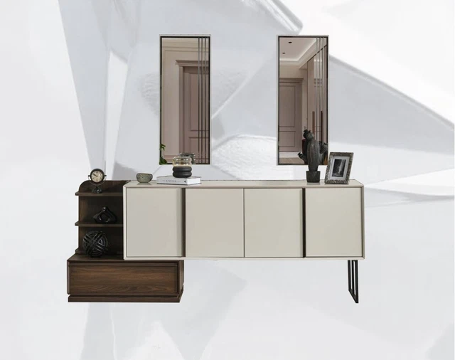 Ilot De Cuisine Mobile Avec Plateau Rabattable – Armoire Buffet Et Table à Manger – Rangement Pratique Blanc 106 Cm - 4