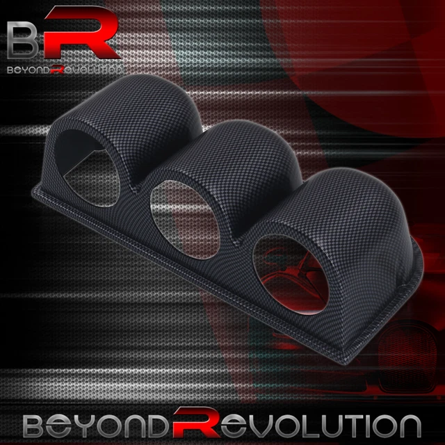 For Cruze Malibu Volt Monitor Triple Gauge Pod 3 Holder Carbon Fiber
