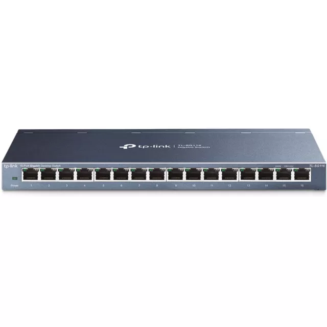 TP-Link Commutateur de Réseau 16 Ports Gigabit 10/100/1000 RJ45 Ethernet Pnp