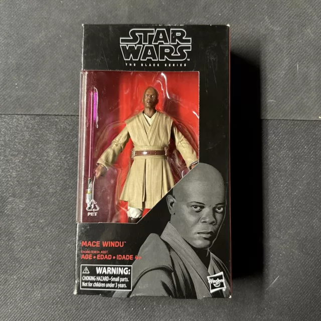 Figura de acción 82 de 6 pulgadas Mace Windu Star Wars The Black Series (sin túnica)