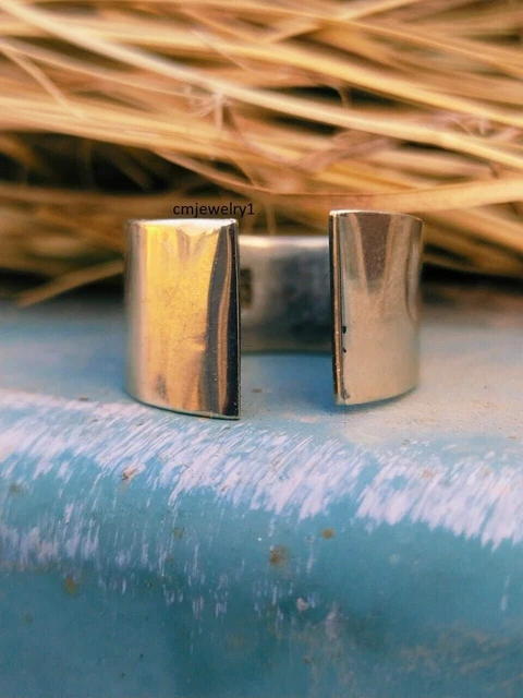 Solid Cut Band 925 Sterling Silver Ring Band Meditation Statement Ring All Size
