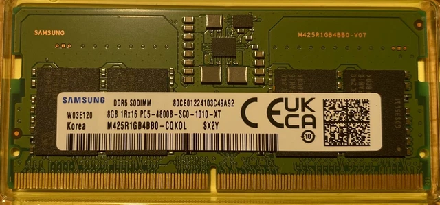 SAMSUNG M425R1GB4BB0-CQK 8GB DDR5 4800MT/s Non ECC Memory RAM SODIMM ...