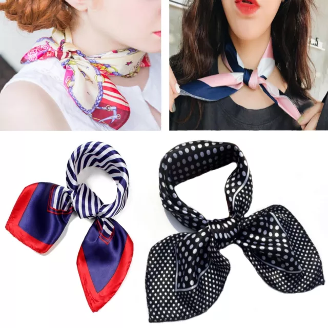 Foulard sciarpa fazzoletto da collo donna in raso seta bandana hostess nautica