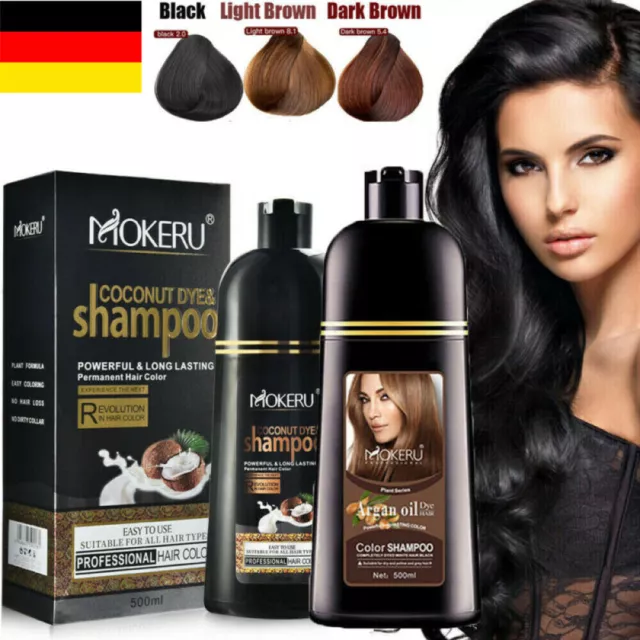 Mokeru Permanent Hair Colour Dye Shampoo Natural Plants Essence Instant Coloring