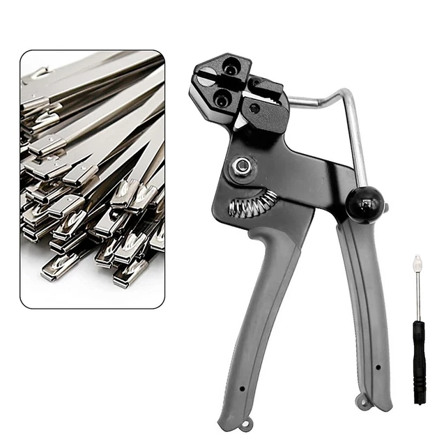 METAL ZIP TIES Cutter with 100PCS Cable Tie for Self-Locking Zip Ties ...