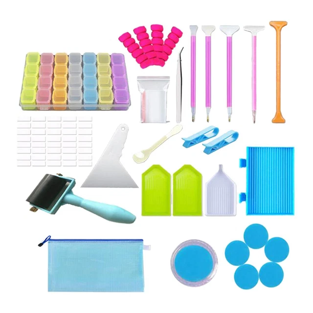 58PCS 5D Diamant Malerei Zubehör Punkt Bohrer Stift Stickerei DIY Tools Kit