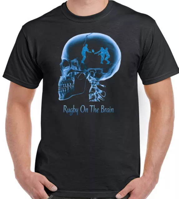 Rugby On The Brain - Mens Funny T-Shirt World Cup England Scotland Wales Ireland