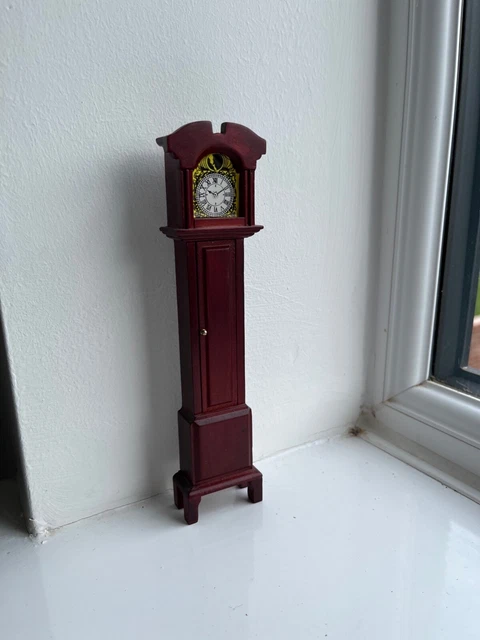 1/12 dolls house furniture job lot bundle hallway set mahogany grandfather clock 1/12 dolls house furniture job lot bundle hallway set mahogany grandfather clock